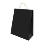 papieren geschenktas, medium papbag m - zwart