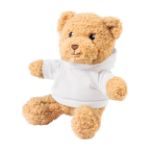 rpet pluh teddybeer met hoodie hobear - wit