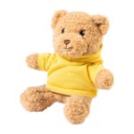 rpet pluh teddybeer met hoodie hobear - geel