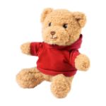 rpet pluh teddybeer met hoodie hobear - rood