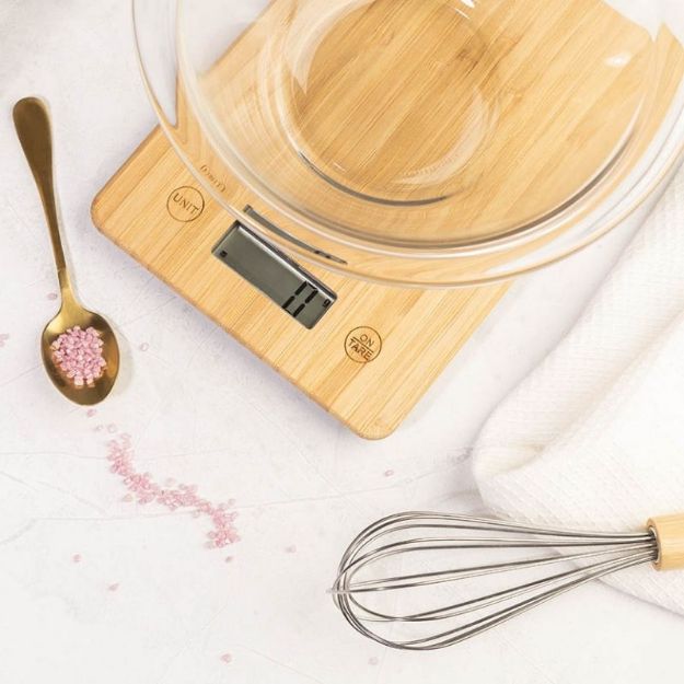oplaadbare keukenweegschaal bamcook