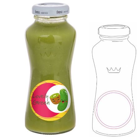 smoothie lovely green met kiwi etc custom 200 ml