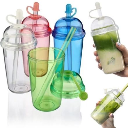 r-pet reisbeker glow 500 ml voor koude dranken