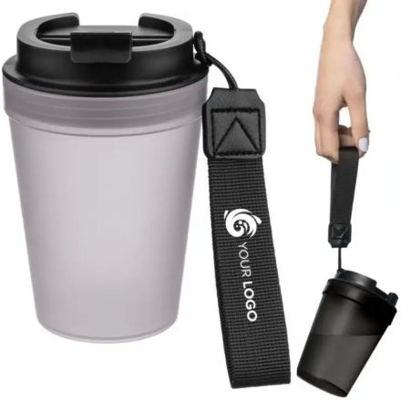 transparante reisbeker lush 350 ml met polskoord