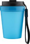 transparante reisbeker lush 350 ml met polskoord