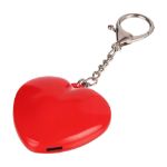 sleutelhanger met lampje gleamo hartvorm