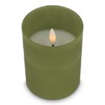 nyelle oplaadbare led wax kaars in glas
