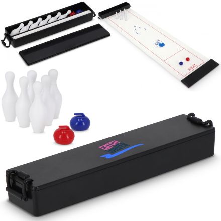 compact tafelbowlingspel met uitklapbare baan
