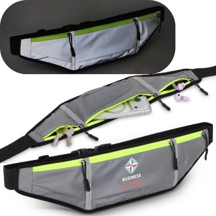 reflecterende sifan heuptas met neongele rits
