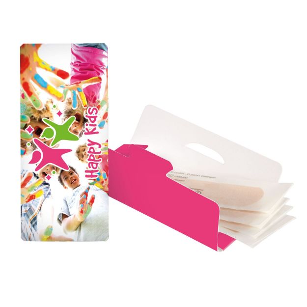 4 pleisters in een envelop custom made