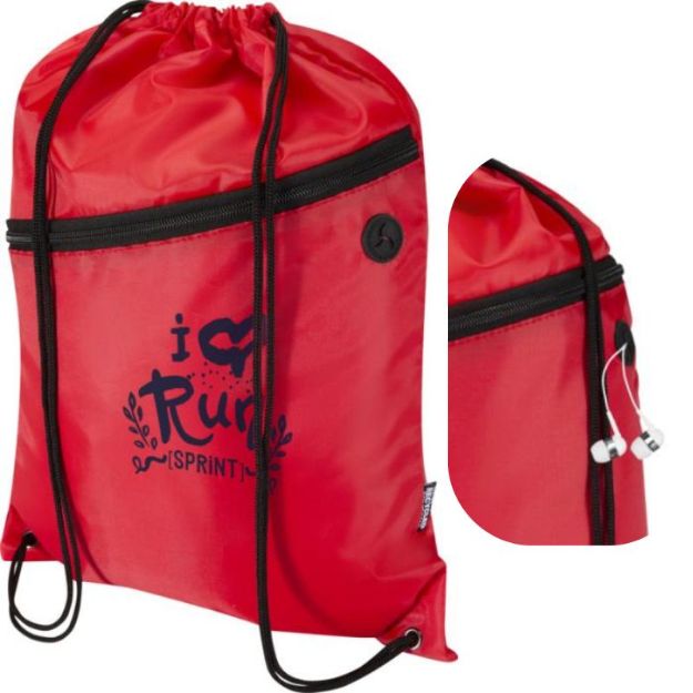 oriole r-pet tas met trekkoord en voorvak met rits