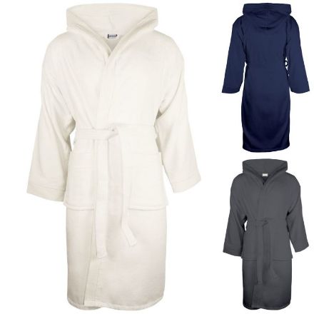 sophie muval velours badjas met capuchon, 380gr/m2