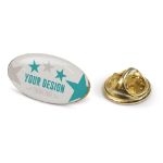 badge metalen pin 20x12mm. custom made