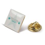 badge metalen pin 15x15mm. custom made