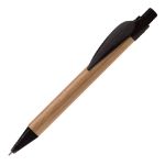 bamboe balpen eco leaf zwartschrijvend