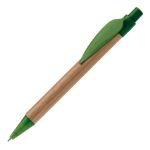 bamboe balpen eco leaf zwartschrijvend