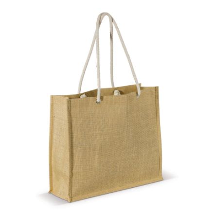 boodschappentas van jute katoenen handvaten