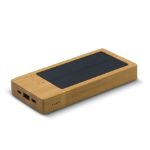 powerbank bamboe met zonnecellen 8.000mah