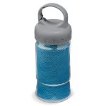 fitness handdoek verpakt in een fles