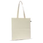 fairtrade katoenen tas ecru lang 38 x 42 cm