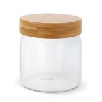 canister glas en bamboe 600 ml