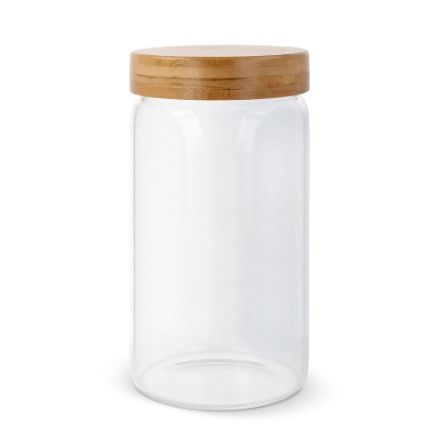 canister glas en bamboe 1200 ml