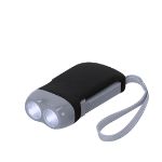 dynamo zaklamp met 2 led's sena