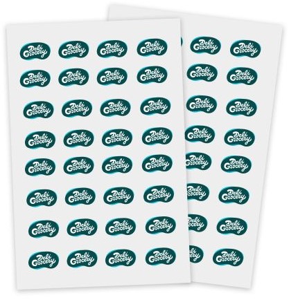 Stickers op een vel