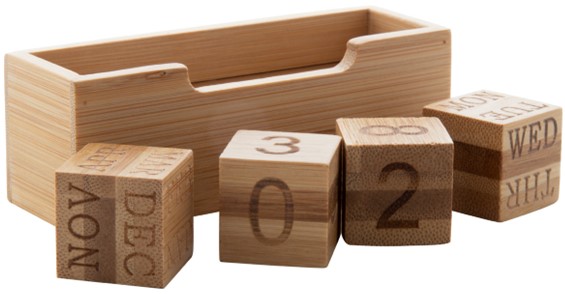 Kalender met dobbelstenen