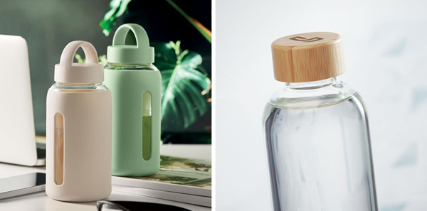 Drinkflessen gemaakt van glas zijn duurzaam