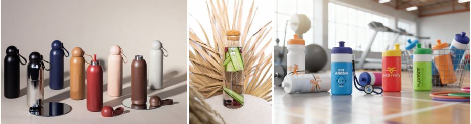 Online duurzame drinkflessen op maat bestellen, bij Harogifts