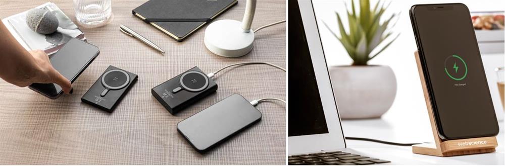 Online eigen ontwerp draadloze opladers bestellen, bij Harogifts