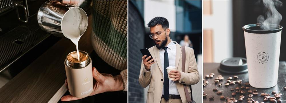 Online koffie-to-go bekers op maat bestellen, bij Harogifts