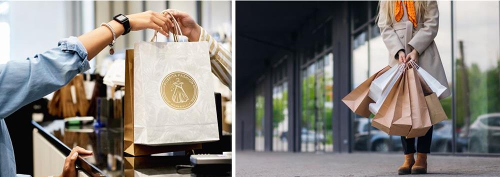 Online papieren winkeltassen op maat bestellen, bij Harogifts