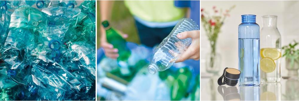 Online R-PET drinkflessen op maat bestellen, bij Harogifts