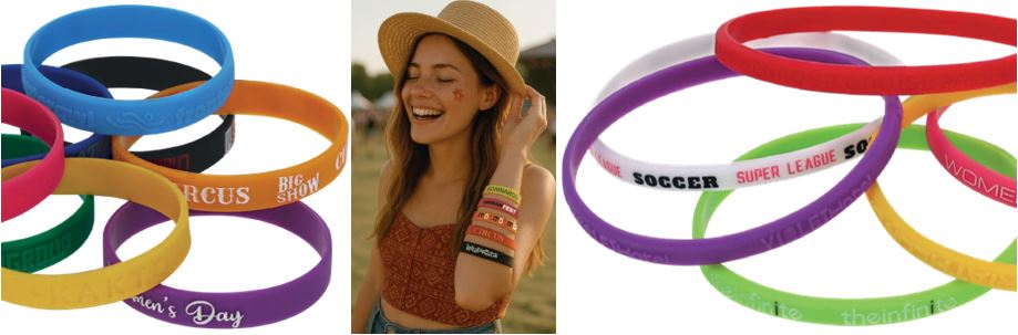Online siliconen armbandjes op maat bestellen, bij Harogifts