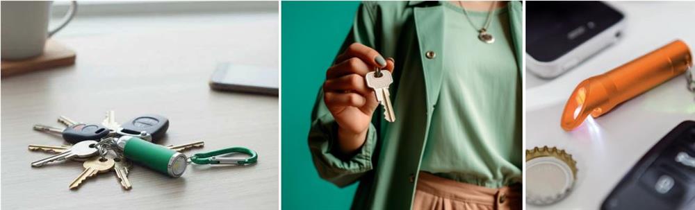 Online sleutelhangers met lampje op maat bestellen, bij Harogifts