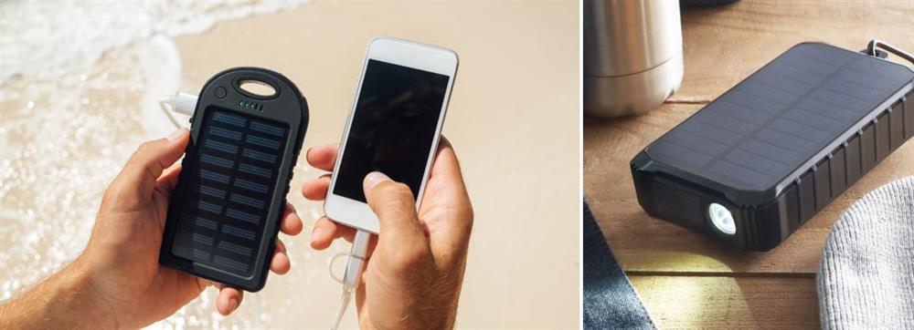 Online solar chargers op maat bestellen, bij Harogifts