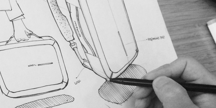 schets van xd design ontwerp