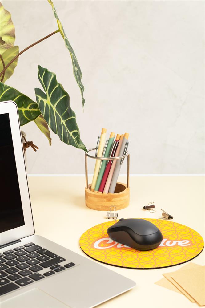Bedrukte muismat als deel van je bureau accessoire