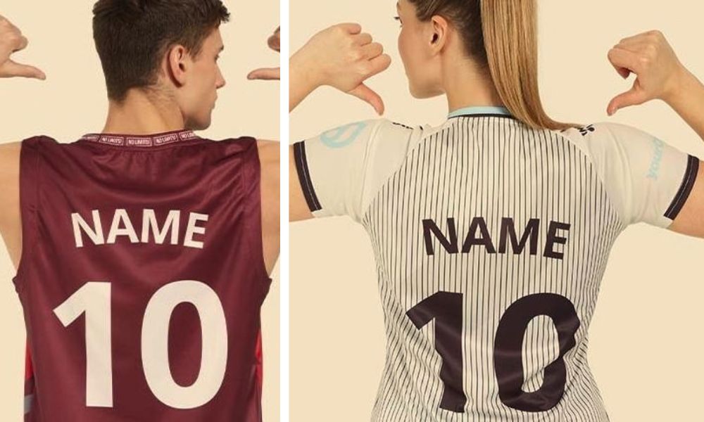 Bedrukte sport shirts met unieke namen op online bestellen